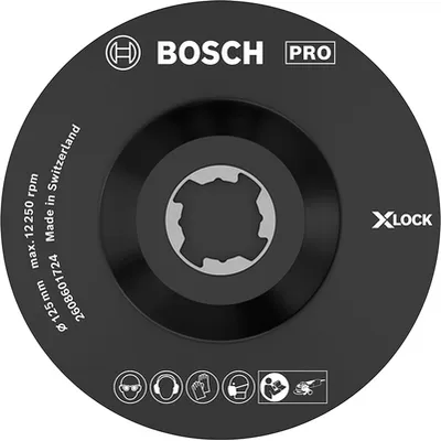 Подложна шайба Bosch за ъглошлайф с велкро SCM  ф 125 мм, X-Lock, PRO