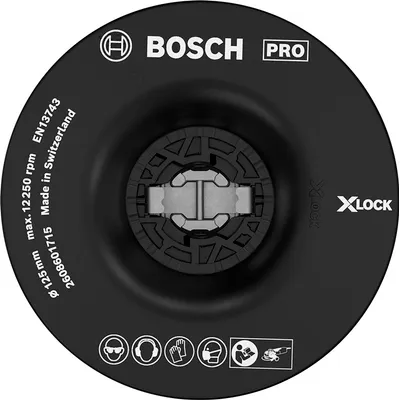 Подложна шайба Bosch за ъглошлайф средно твърда ф 125 мм, X-Lock, PRO