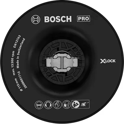Подложна шайба Bosch за ъглошлайф твърда ф 115 мм, X-Lock, PRO