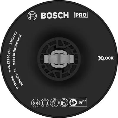 Подложна шайба Bosch за ъглошлайф твърда  ф 125 мм, X-Lock, PRO