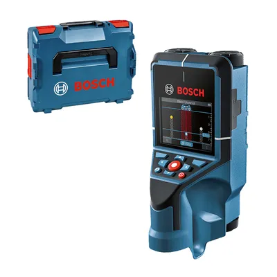 Детектор за откриване и локализиране на скрити обекти Bosch за метал, дърво, пластмаса и кабели без батерия и зарядно, 12 V, D-tect 200 C