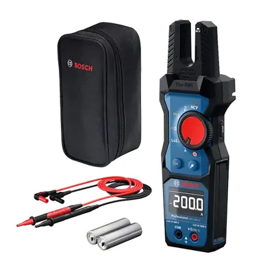 Дигитални AC/DC амперклещи Bosch токови за прецизно измерване вилкови 200 A, CAT IV 600 V / CAT III 1000 V, GFM 1000-15