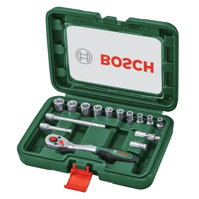 Гедоре комплект Bosch вложки с тресчотка  15 бр., 5-13 мм х 1/4"