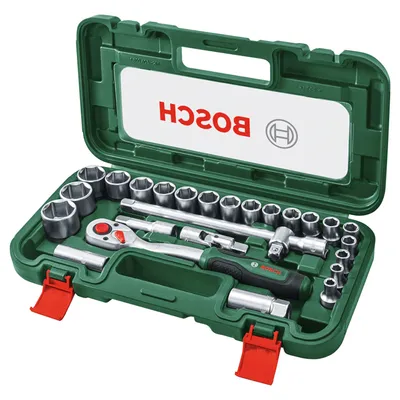 Гедоре комплект Bosch вложки с тресчотка  26 бр., 8-32 мм х 1/2"