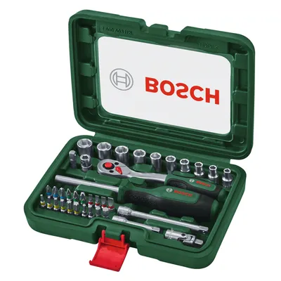Гедоре комплект Bosch вложки с тресчотка  37 бр., 5-13 мм х 1/4"
