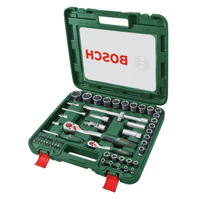 Гедоре комплект Bosch вложки с тресчотка   60 бр., 8-32 мм х 1/2", 5-13 мм х 1/4", 