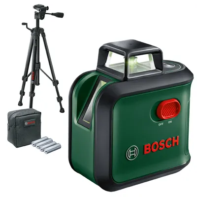 Комбиниран лазерен нивелир с тринога Bosch с 3 линии и 1 точка 24 м, 0.4 мм/м, AdvancedLevel 360 Set