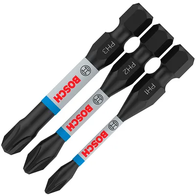 Комплект битове Bosch PH PH 1, 2 и 3, 1/4", 50 мм, 3 бр., PRO Phillips Impact