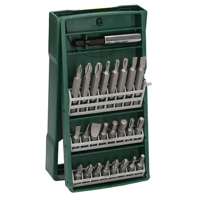 Комплект битове Bosch PH/PZ/SB/TX/SW с магнитен държач 1/4", 25 бр., Mini-X-Line