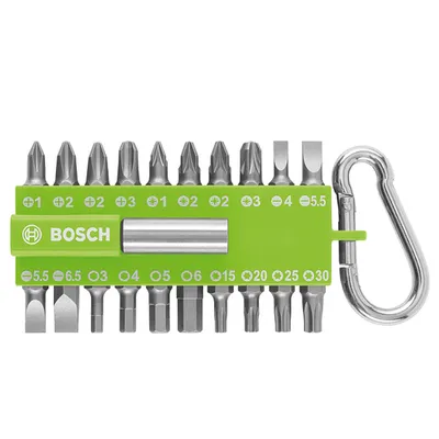 Комплект битове Bosch PH/PZ/TX с карабинер  21 бр.