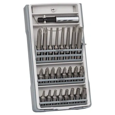Комплект битове Bosch PH/PZ/TX с магнитен държач  1/4", 25 бр.