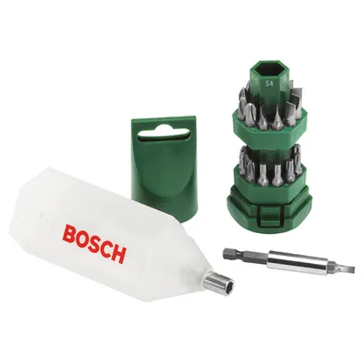 Комплект битове Bosch PH/PZ/TX/SB с магнитен държач 1/4", 25 бр., Big Bit