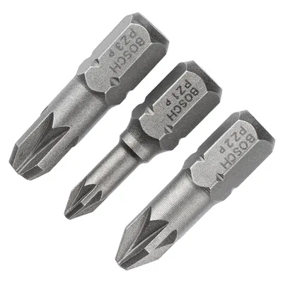 Комплект битове Bosch PZ  1, 2 и 3, 1/4", 25 мм, 3 бр., Extra Hard
