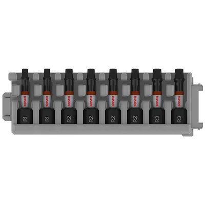 Комплект битове Bosch RB  1, 2, 1/4", 55 мм, 8 бр., PRO R Impact