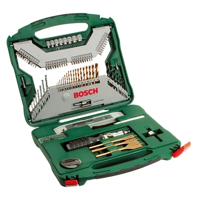 Комплект битове Bosch със свредла 1/4", 100 бр., X-Line Titanium