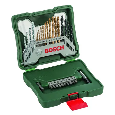 Комплект битове Bosch със свредла 1/4", 30 бр., X-Line