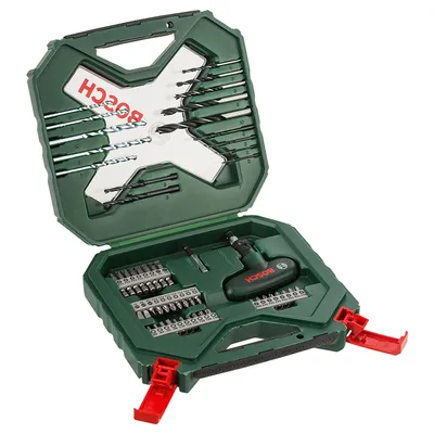 Комплект битове Bosch със свредла  1/4", 54 бр., X-Line