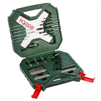Комплект битове Bosch със свредла 1/4", 60 бр., X-Line