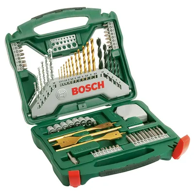 Комплект битове Bosch със свредла 1/4", 70 бр., X-Line Titanium
