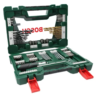 Комплект битове Bosch със свредла 1/4", 91 бр.