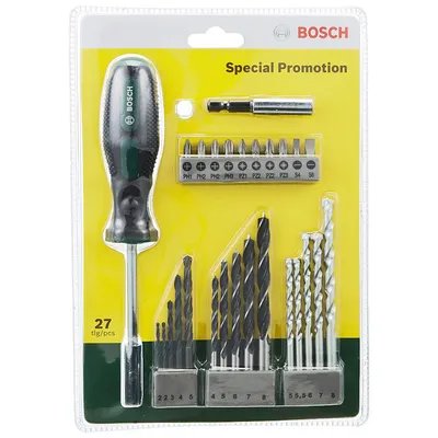 Комплект битове Bosch със свредла 27 бр.