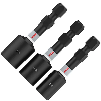Комплект битове Bosch SW 1/4", 5/16", 3/8", 1/4", 50 мм, 3 бр., PRO Nutsetter Impact