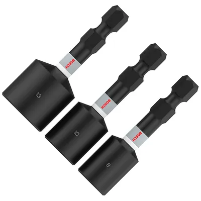 Комплект битове Bosch SW вътрешен 6-стен  SW 8, 10, 13, 1/4", 50 мм, 3 бр., PRO Nutsetter Impact