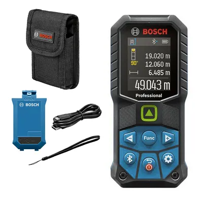 Лазерна ролетка Bosch с 1 батерия и USB кабел, 50 м, 0.15 мм/м, GLM 50-27 CG