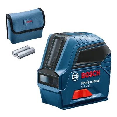 Линеен лазерен нивелир Bosch с 2 лъча  10 м, 0.3 мм/м, GLL 2-10