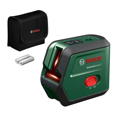 Линеен лазерен нивелир Bosch с 2 лъча  12 м, 0.5 мм/м, UniversalLevel 2