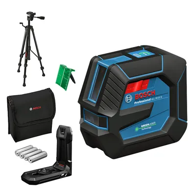 Линеен лазерен нивелир Bosch с 2 лъча с тринога  20 м, 0.3 мм/м, GLL 20-22 G