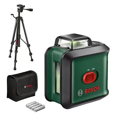 Линеен лазерен нивелир Bosch с 2 лъча с тринога 24 м, 0.4 мм/м, UniversalLevel 360