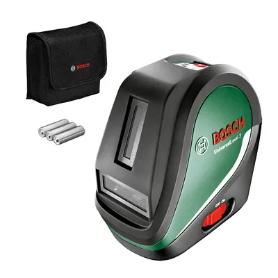 Линеен лазерен нивелир Bosch с 3 лъча  10 м, 0.5 мм/м, UniversalLevel 3