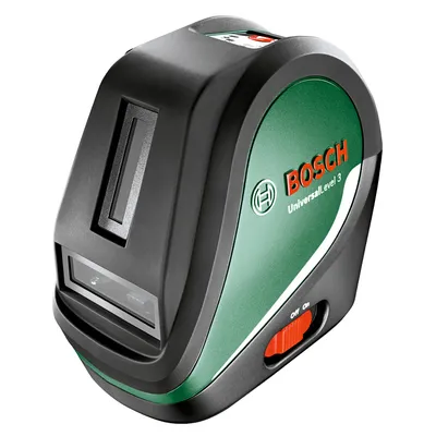 Линеен лазерен нивелир Bosch с 3 лъча  10 м, 0.5 мм/м, UniversalLevel 3