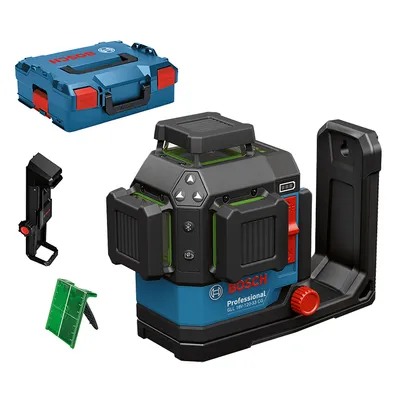 Линеен лазерен нивелир Bosch с 3 лъча  без батерия и зарядно, 18 V, 35 м, 120 м, GLL 18V-120-33 CG