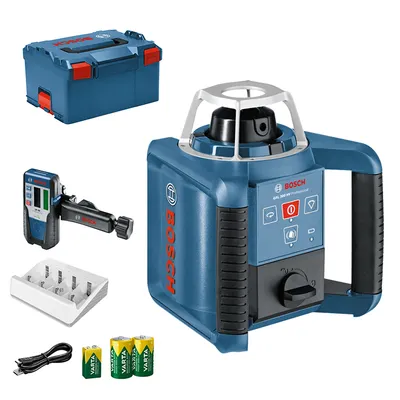 Линеен лазерен нивелир Bosch с приемник 60 м, 300 м, 0.1 мм/м, GRL 300 HV