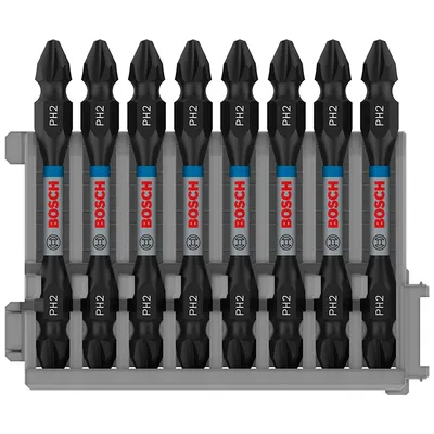 Накрайник бит Bosch двустранен  PH 2, 1/4", 65 мм, 8 бр., PRO Impact