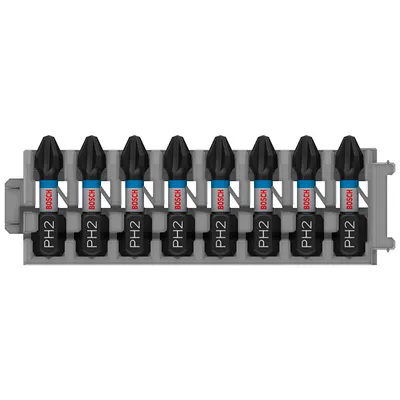 Накрайник бит PH Bosch Philips кръстат PH2, 1/4", 25 мм, 8 бр., PRO PH Impact