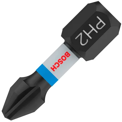 Накрайник бит PH Bosch Philips ударен, торсионен PH 2, 1/4", 25 мм, 2 бр., PRO Phillips Impact