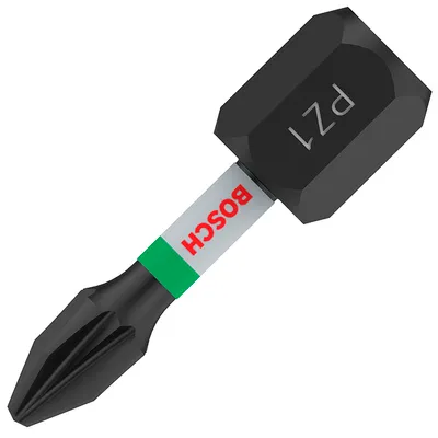 Накрайник бит PZ Bosch Pozidriv ударен, торсионен PZ 1, 1/4", 25 мм, 2 бр., PRO Pozidriv Impact