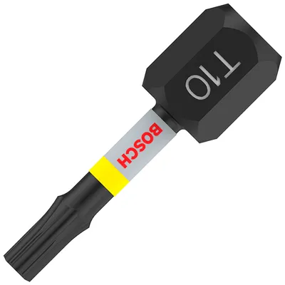 Накрайник бит TX Bosch Torx торсионен, ударен TX 10, 1/4", 25 мм, 2 бр., PRO Torx Impact