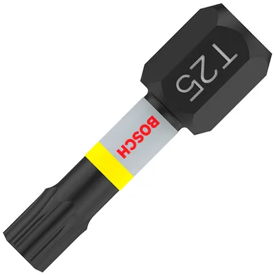 Накрайник бит TX Bosch Torx торсионен, ударен TX 25, 1/4", 25 мм, 2 бр., PRO Torx Impact