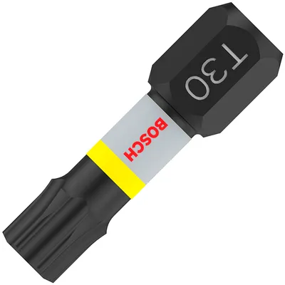 Накрайник бит TX Bosch Torx торсионен, ударен TX 30, 1/4", 25 мм, 2 бр., PRO Torx Impact