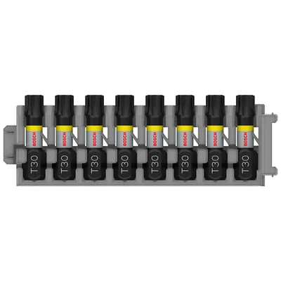 Накрайник бит TX Bosch Torx торсионен, ударен TX 30, 1/4", 25 мм, 8 бр., PRO T Impact