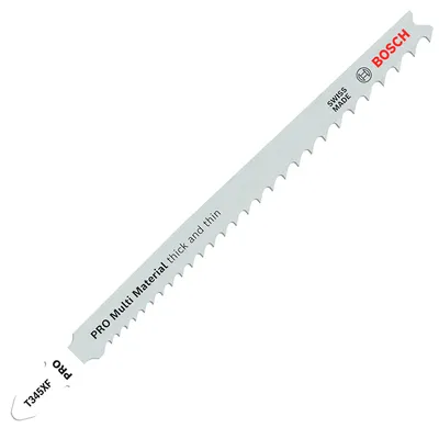 Нож за зеге Bosch с T-захват за дърво и метал 108/132 мм, 10.1-5 TPI, праволинейно, PRO Multi Material thick and thin T345XF