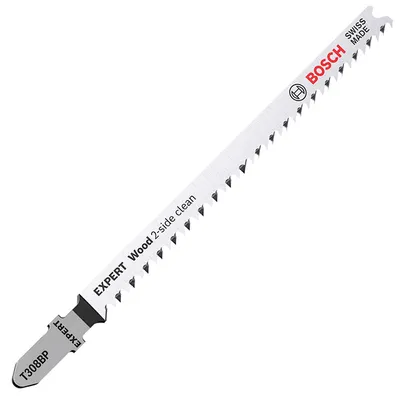 Нож за зеге Bosch с T-захват за дърво комплект 92/117 мм, 12 TPI, праволинейно, 3 бр., Expert Wood 2-side Clean T308BP