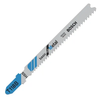 Нож за зеге Bosch с T-захват за метал 67/92 мм, праволинейно, 3 бр., T 118 B Basic for Metal