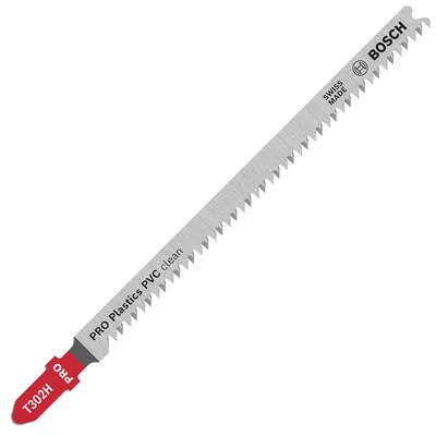 Нож за зеге Bosch с T-захват за пластмаса 110/132 мм, 11 TPI, праволинейно, PRO Plastics PVC clean T302H