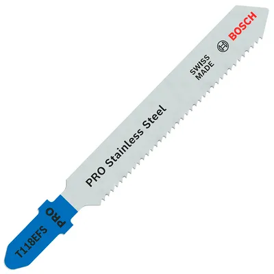 Нож за зеге Bosch с T-захват за тънка ламарина 83 мм, 18 TPI, праволинейно, PRO Stainless Steel T118EFS