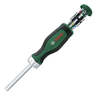 Отвертка-държач с тресчотка Bosch комплект с битове  12 бр., 207 мм, 50 Nm, Easy